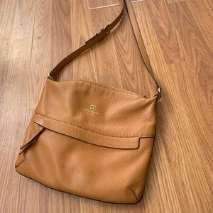 Michael Kors brown leather crossbody bag